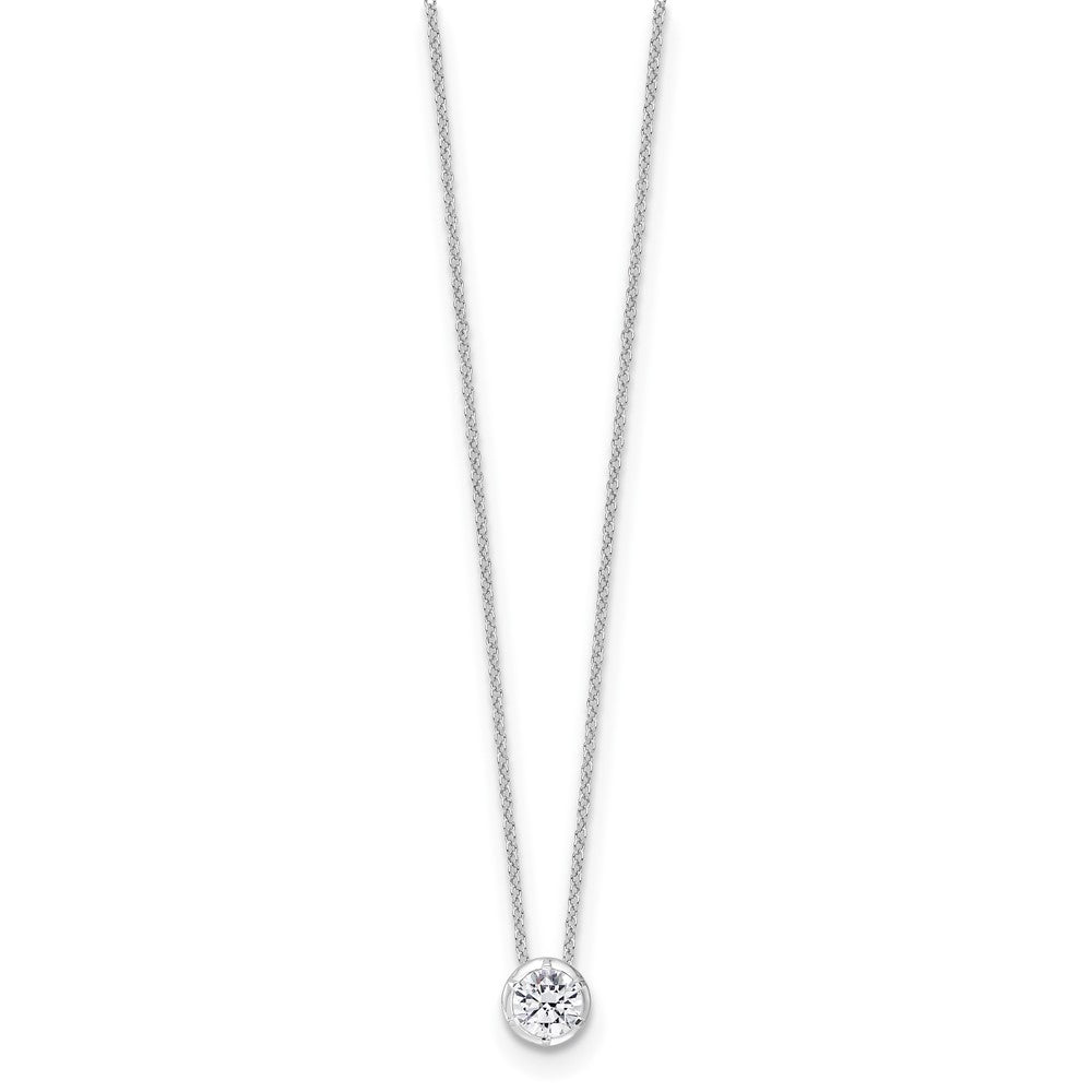 14K White Gold True Origin 5/8 Carat Lab Grown Diamond Vs Def 18 Inch Solitaire Slide Necklace