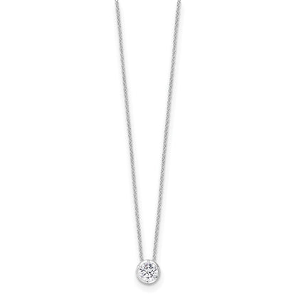 14K White Gold True Origin 5/8 Carat Lab Grown Diamond Vs Def 18 Inch Solitaire Slide Necklace