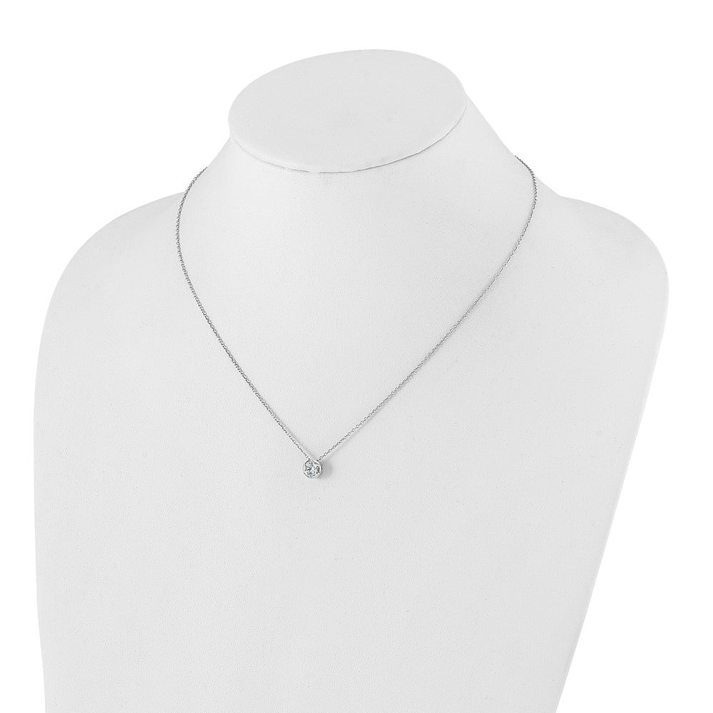 14K White Gold True Origin 5/8 Carat Lab Grown Diamond Vs Def 18 Inch Solitaire Slide Necklace