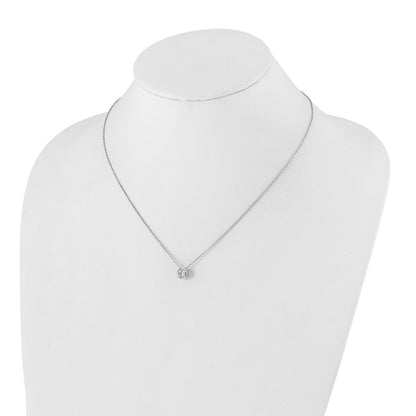 14K White Gold True Origin 5/8 Carat Lab Grown Diamond Vs Def 18 Inch Solitaire Slide Necklace