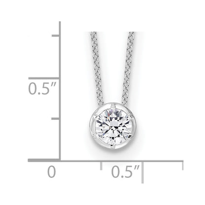 14K White Gold True Origin 5/8 Carat Lab Grown Diamond Vs Def 18 Inch Solitaire Slide Necklace
