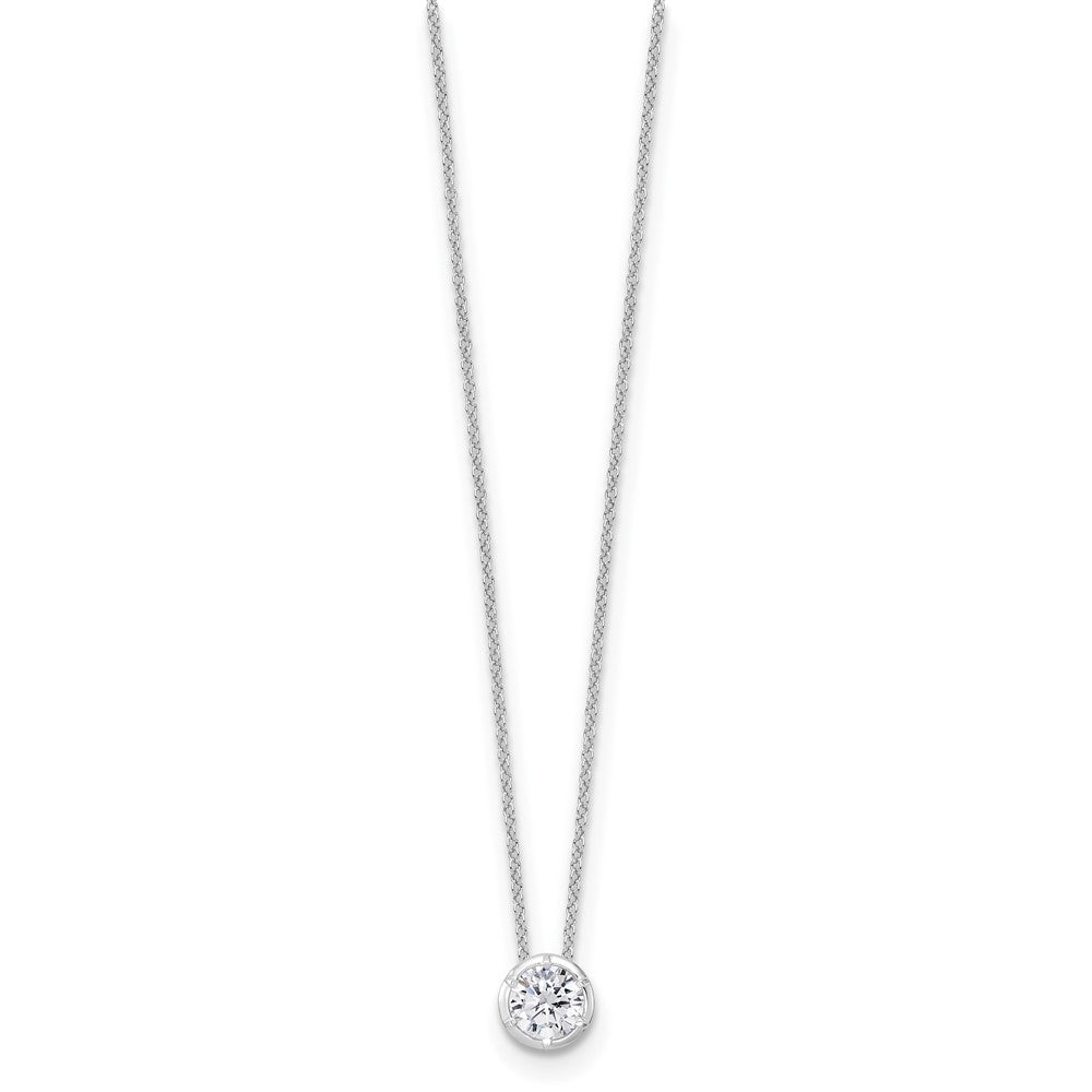 14K White Gold True Origin 3/4 Carat Lab Grown Diamond Vs Def 18 Inch Solitaire Slide Necklace