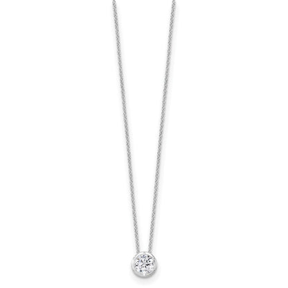 14K White Gold True Origin 3/4 Carat Lab Grown Diamond Vs Def 18 Inch Solitaire Slide Necklace