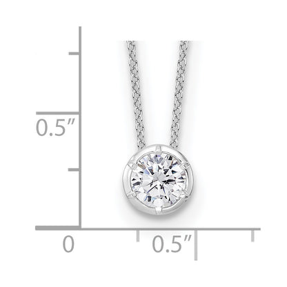 14K White Gold True Origin 3/4 Carat Lab Grown Diamond Vs Def 18 Inch Solitaire Slide Necklace