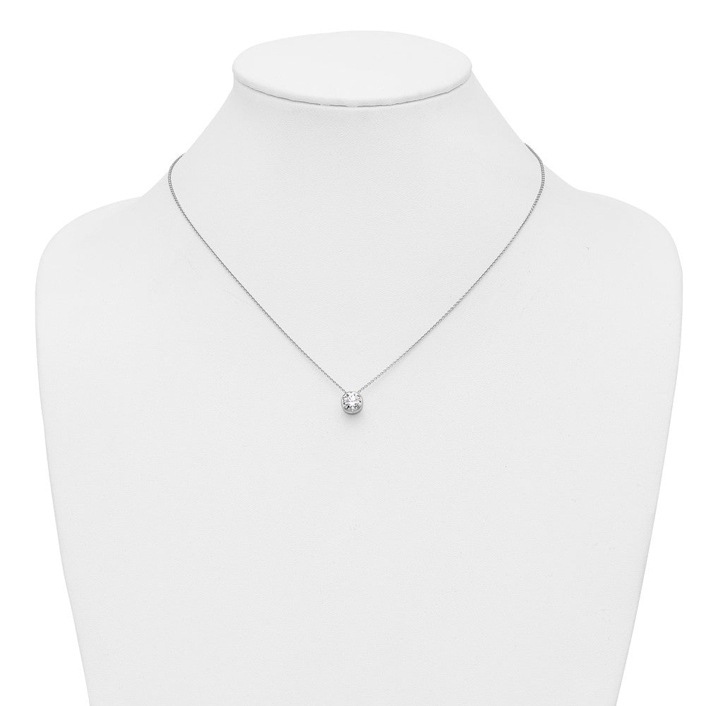 14K White Gold True Origin 1 Carat Lab Grown Diamond Vs Def 18 Inch Solitaire Slide Necklace