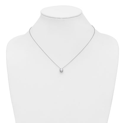14K White Gold True Origin 1 Carat Lab Grown Diamond Vs Def 18 Inch Solitaire Slide Necklace