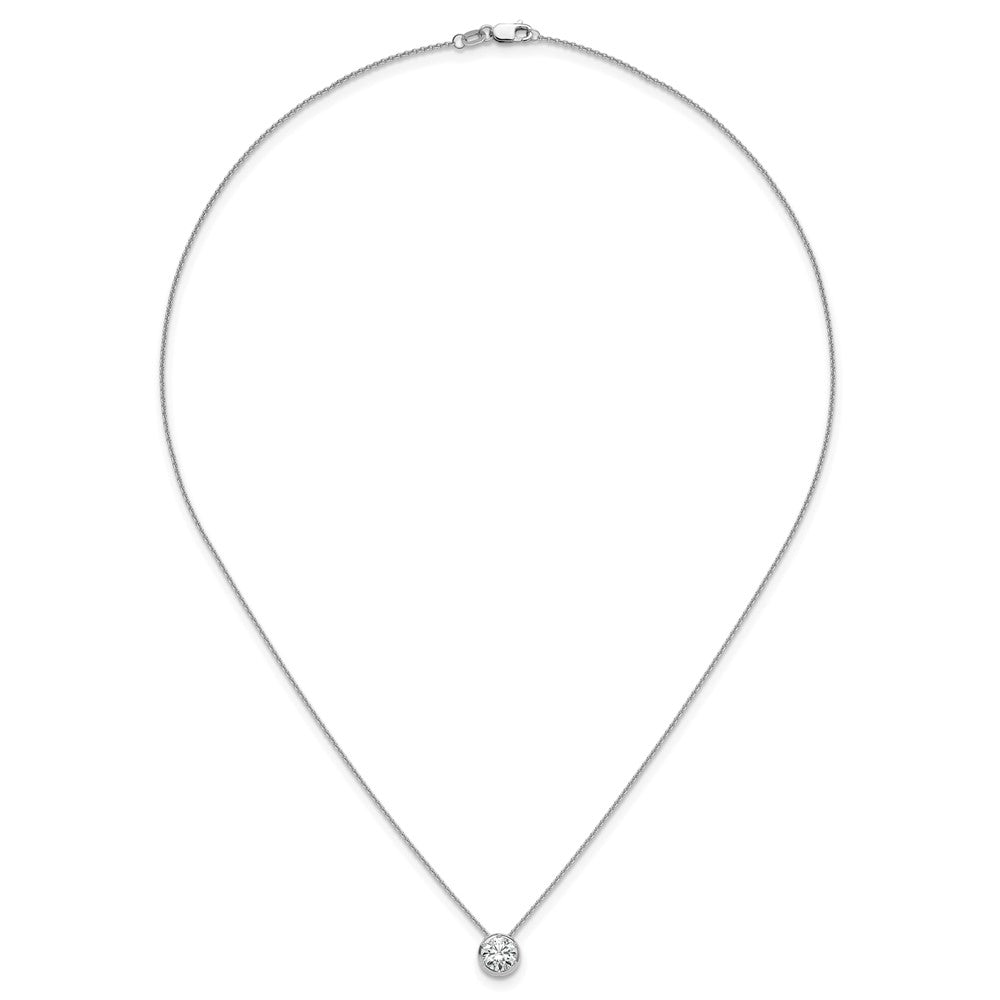 14K White Gold True Origin 1 Carat Lab Grown Diamond Vs Def 18 Inch Solitaire Slide Necklace