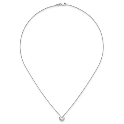 14K White Gold True Origin 1 Carat Lab Grown Diamond Vs Def 18 Inch Solitaire Slide Necklace