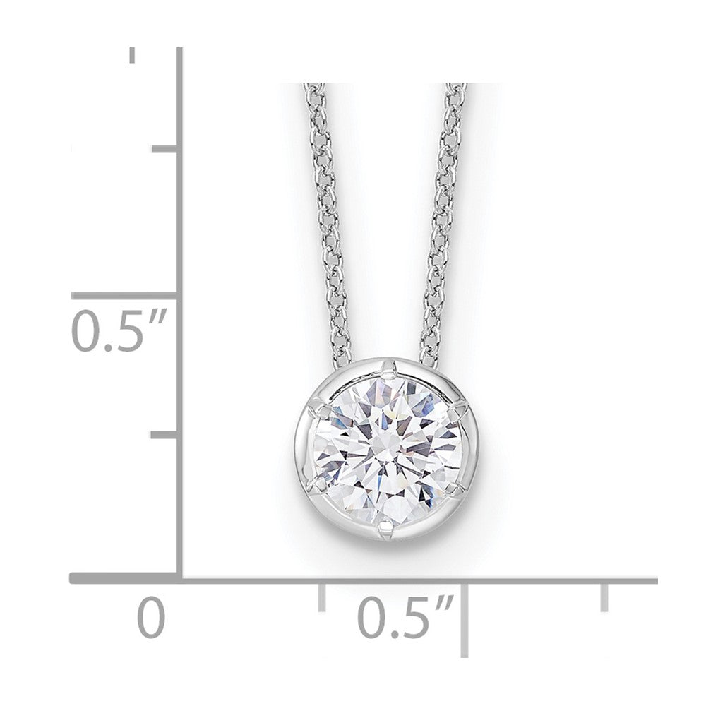 14K White Gold True Origin 1 Carat Lab Grown Diamond Vs Def 18 Inch Solitaire Slide Necklace