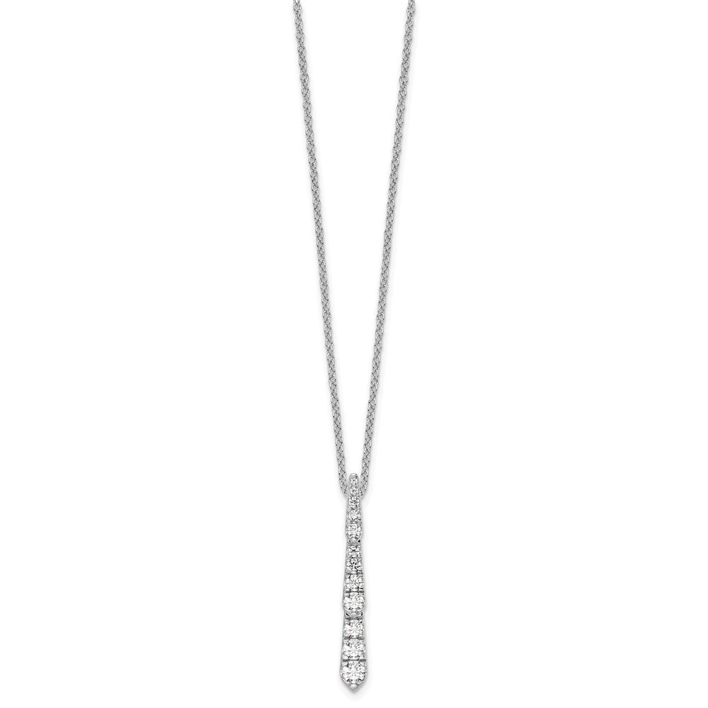 14K White Gold True Origin 3/8 Carat Lab Grown Diamond Vs Def 18 Inch Vertical Slide Necklace