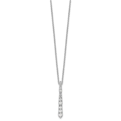 14K White Gold True Origin 3/8 Carat Lab Grown Diamond Vs Def 18 Inch Vertical Slide Necklace