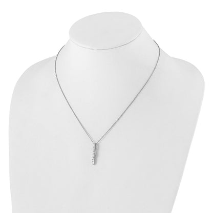 14K White Gold True Origin 3/8 Carat Lab Grown Diamond Vs Def 18 Inch Vertical Slide Necklace