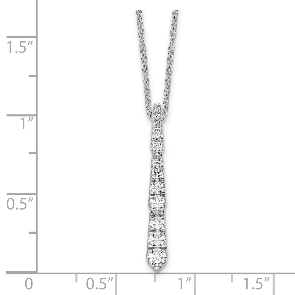 14K White Gold True Origin 3/8 Carat Lab Grown Diamond Vs Def 18 Inch Vertical Slide Necklace