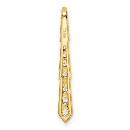 14K Yellow Gold True Origin 3/8 Carat Lab Grown Diamond Vs Def 18 Inch Vertical Slide Necklace