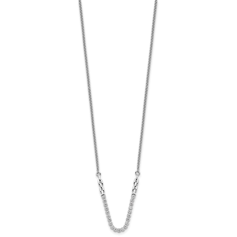 14k White Gold 1/2 Ct. Lab Grown Diamond VS/SI+ G+ Adjustable up to 24 inch Tennis Style Bolo Necklace