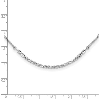 14k White Gold 1/2 Ct. Lab Grown Diamond VS/SI+ G+ Adjustable up to 24 inch Tennis Style Bolo Necklace