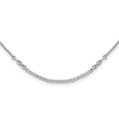 14k White Gold 1/2 Ct. Lab Grown Diamond VS/SI+ G+ Adjustable up to 24 inch Tennis Style Bolo Necklace