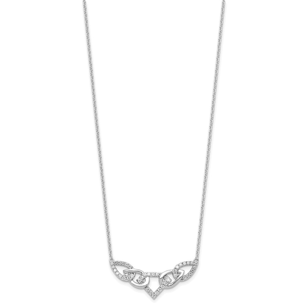 14k White Gold 1/2 Ct. Lab Grown Diamond VS/SI+ G+ 18 inch Fancy Teardrop Necklace