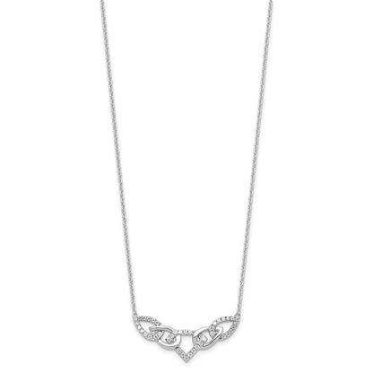 14k White Gold 1/2 Ct. Lab Grown Diamond VS/SI+ G+ 18 inch Fancy Teardrop Necklace
