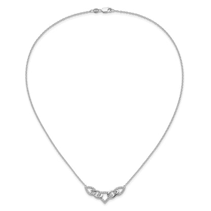 14k White Gold 1/2 Ct. Lab Grown Diamond VS/SI+ G+ 18 inch Fancy Teardrop Necklace