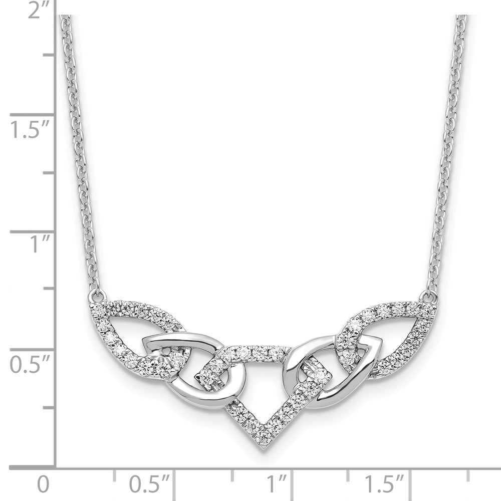 14k White Gold 1/2 Ct. Lab Grown Diamond VS/SI+ G+ 18 inch Fancy Teardrop Necklace
