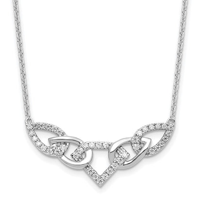 14k White Gold 1/2 Ct. Lab Grown Diamond VS/SI+ G+ 18 inch Fancy Teardrop Necklace