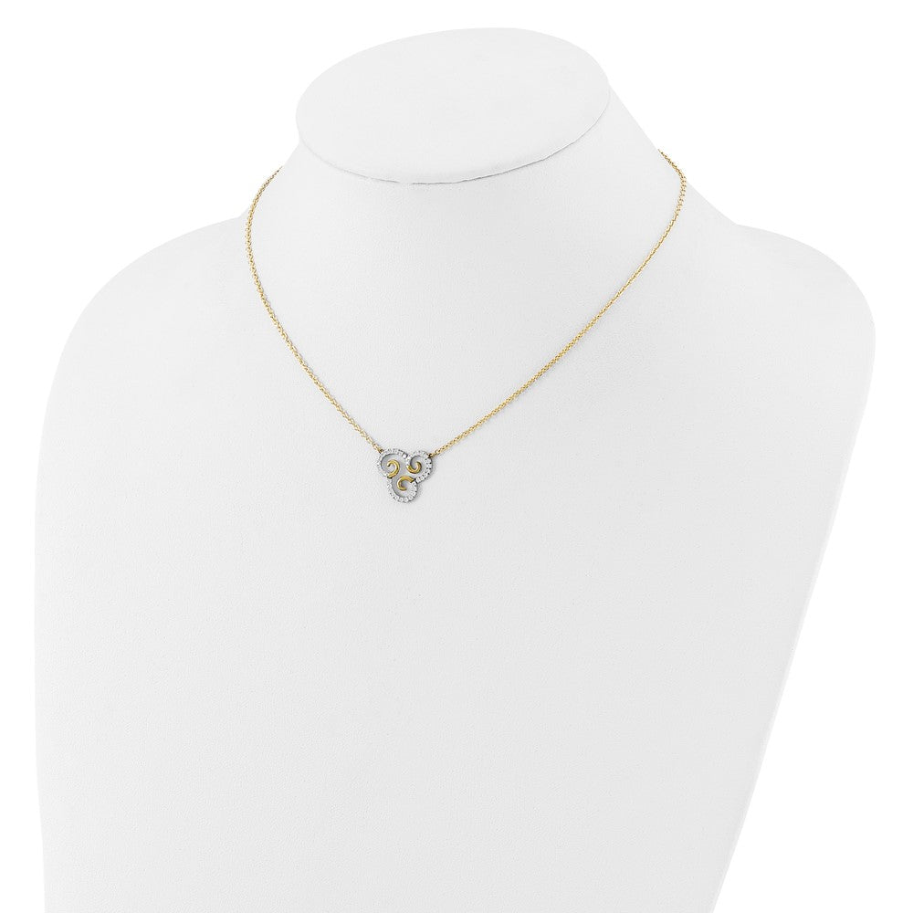 14k Yellow Gold 1/4 Ct. Lab Grown Diamond VS/SI+ G+ Swirls 18 inch Necklace