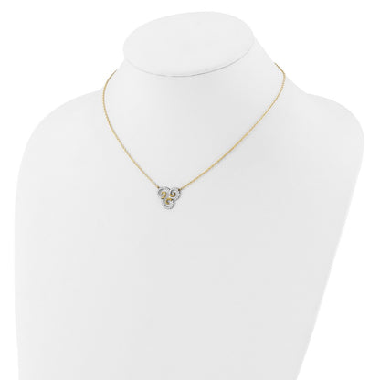 14k Yellow Gold 1/4 Ct. Lab Grown Diamond VS/SI+ G+ Swirls 18 inch Necklace