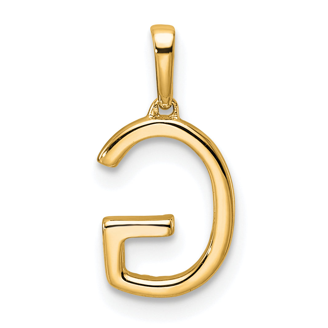 10K Yellow Gold 10K Diamond Letter G Initial Pendant