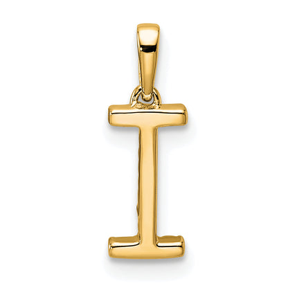 10K Yellow Gold 10K Diamond Letter I Initial Pendant
