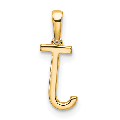 10K Yellow Gold 10K Diamond Letter J Initial Pendant