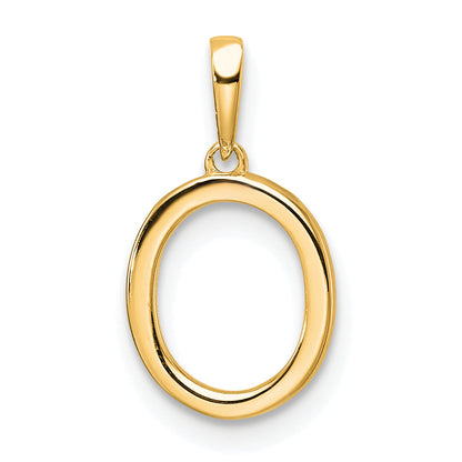 10K Yellow Gold 10K Diamond Letter O Initial Pendant
