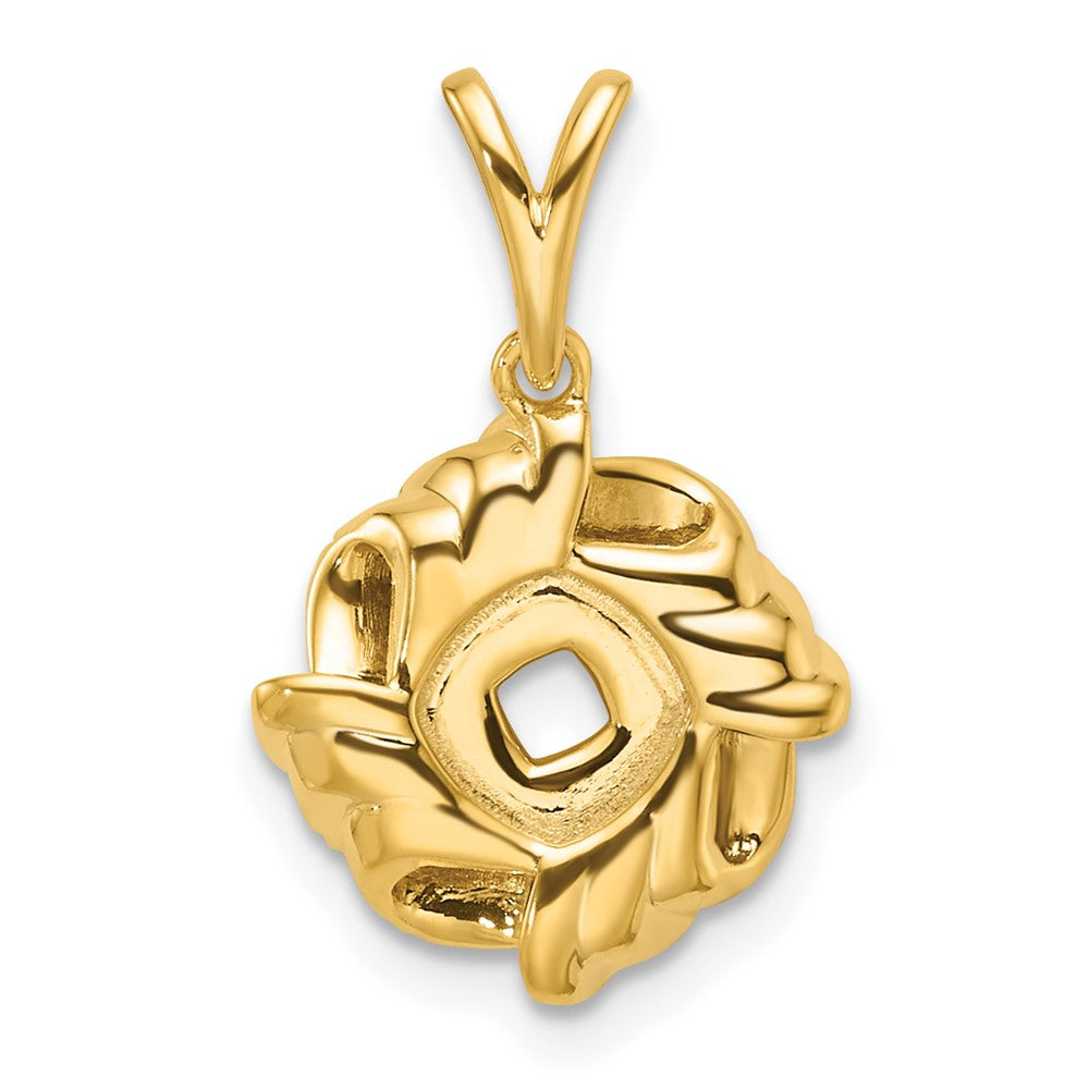 14k Yellow Gold 1/5 Ct. Lab Grown Diamond VS/SI+ G+ Love Knot Pendant