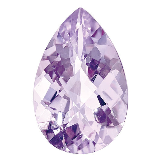 Gemstone Rose De France Quartz Aa Quality 14X9 Pear Checkerboard