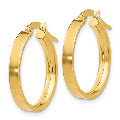 14K Yellow Gold 3mm Small Hoop Earrings