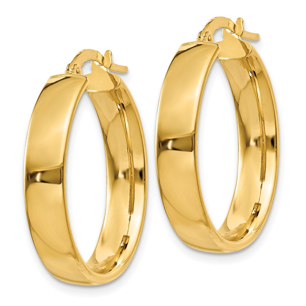 14K Yellow Gold 4.75mm Large Hoop Earrings