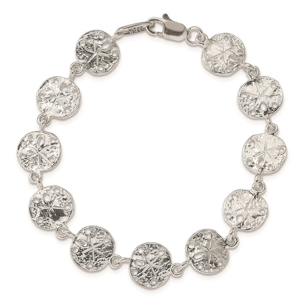 7 Inch Sterling Silver Sand Dollars Bracelet
