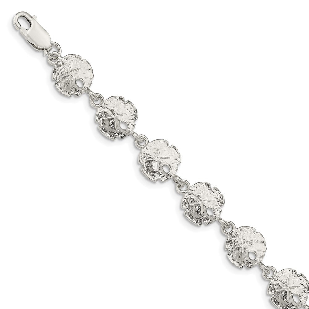 7 Inch Sterling Silver Sand Dollars Bracelet