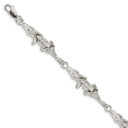 7 Inch Sterling Silver Alligator Bracelet