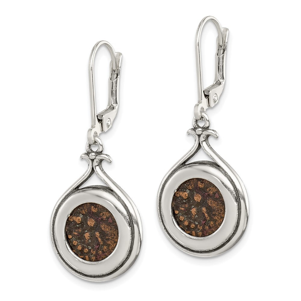 Sterling Silver Ancient Coins And Bronze Antiqued Widow'S Mite Coin Leverback Dangle Earrings With A Certificate Of Authenticity