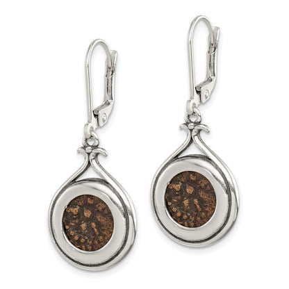 Sterling Silver Ancient Coins And Bronze Antiqued Widow'S Mite Coin Leverback Dangle Earrings With A Certificate Of Authenticity