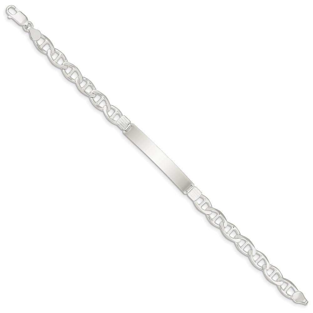8 Inch Sterling Silver Anchor Id Bracelet