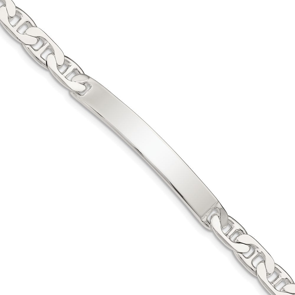 8 Inch Sterling Silver Anchor Id Bracelet