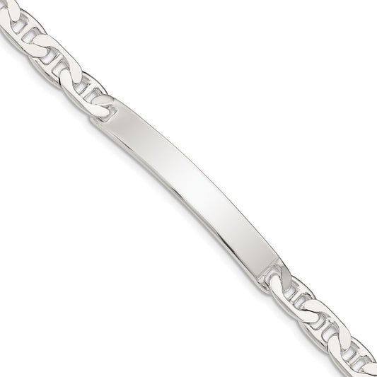 8 Inch Sterling Silver Anchor Id Bracelet