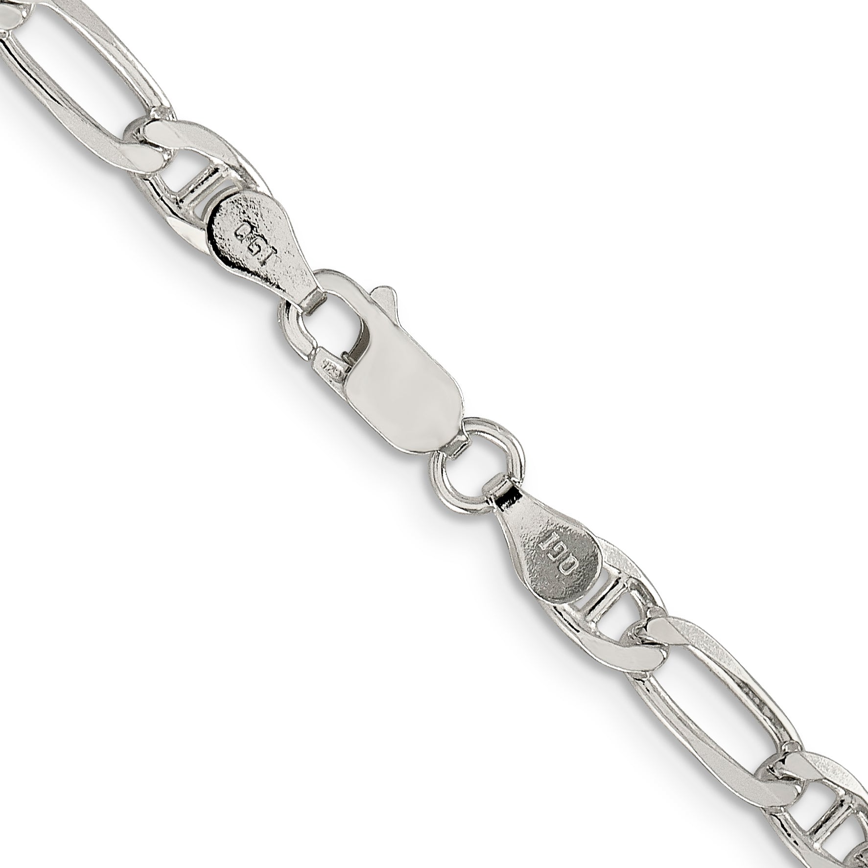 20 Inch Sterling Silver 4.5mm Figaro Anchor Chain Necklace