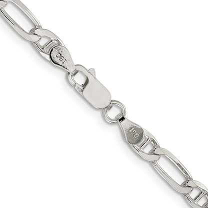 20 Inch Sterling Silver 4.5mm Figaro Anchor Chain Necklace
