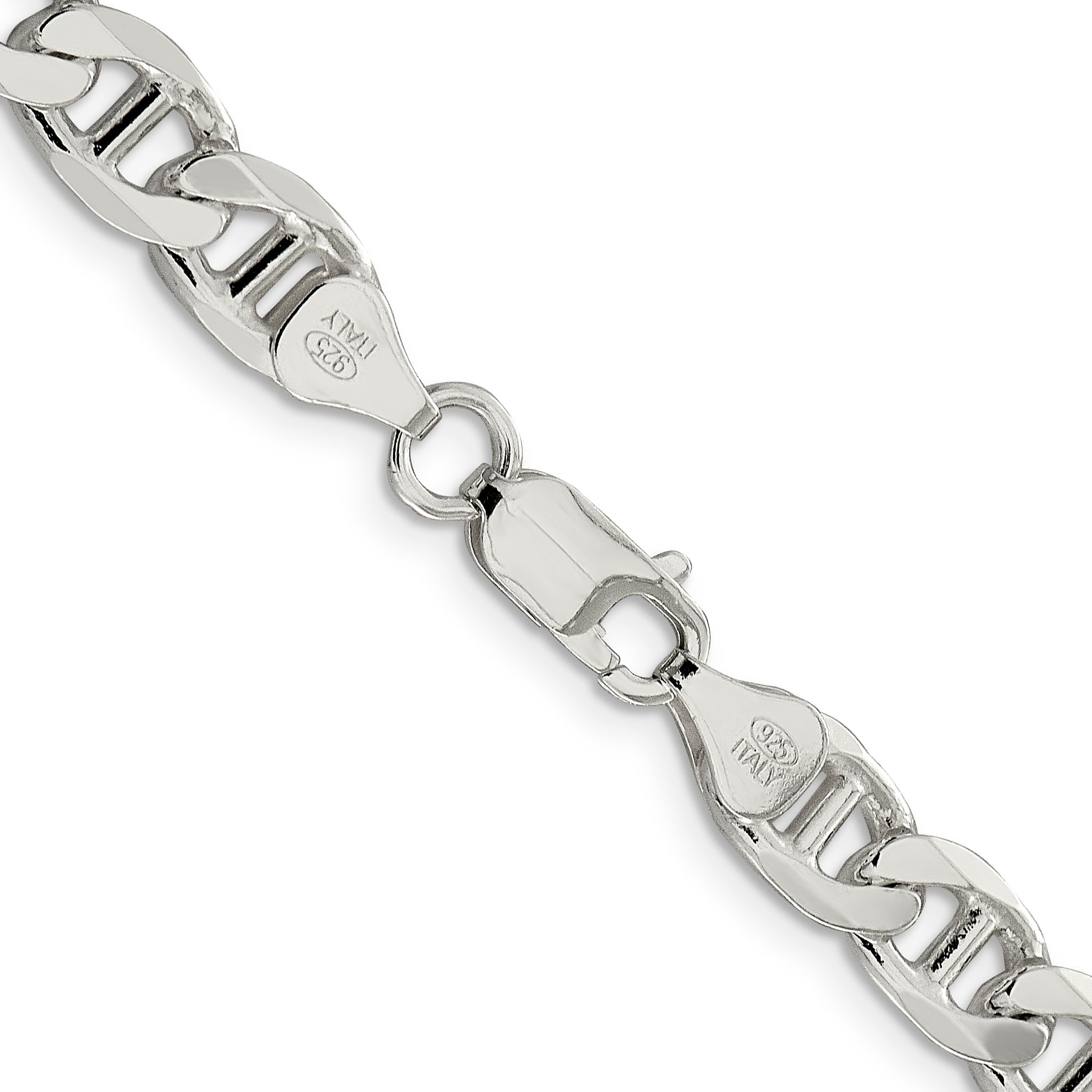 30 Inch Sterling Silver 7.5mm Figaro Anchor Chain Necklace