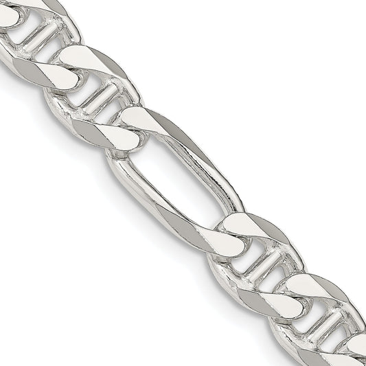20 Inch Sterling Silver 8.25mm Figaro Anchor Chain