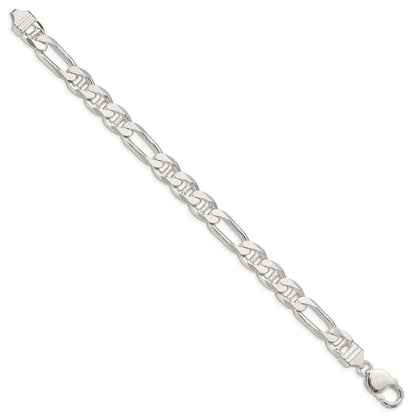 8 Inch Sterling Silver 8.75mm Figaro Anchor Chain