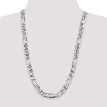 26 Inch Sterling Silver 10.65mm Figaro Anchor Chain